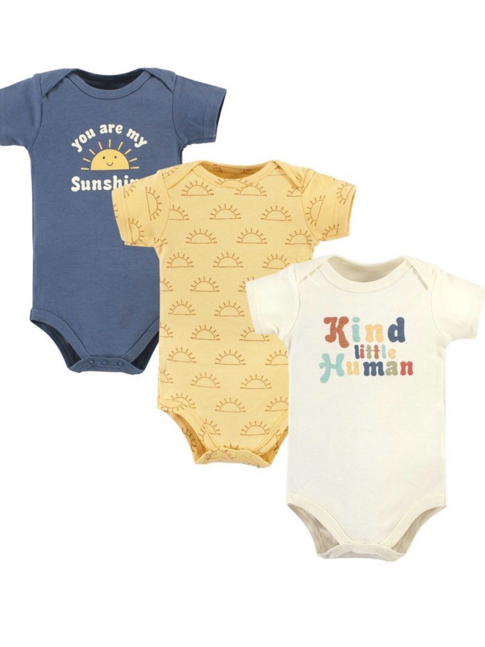 Hudson Baby Sunshine print cotton Bodysuits, set of 3 - 18M - NWOT
